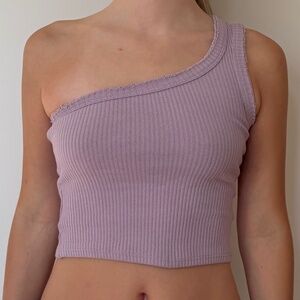 Urban Outfitters Lilac Purple One Shoulder Crop Top